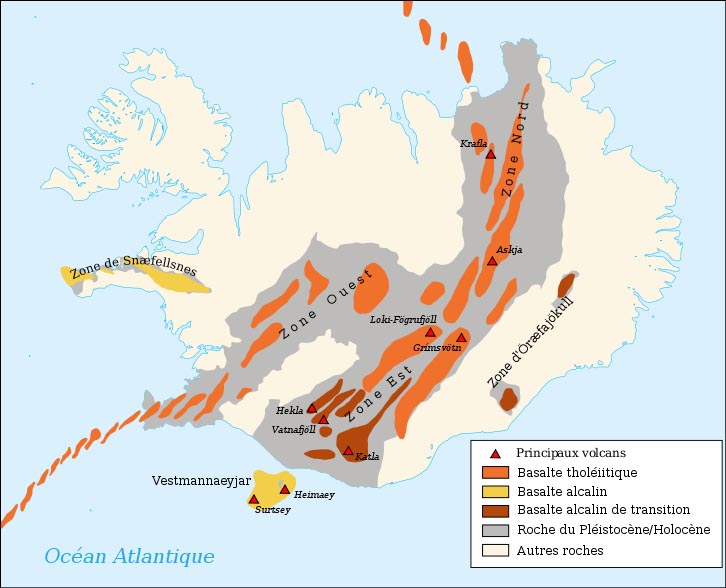 Volcanic system of Iceland
