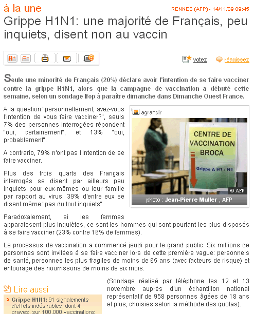 AFP नवंबर 2009 का सर्वेक्षण