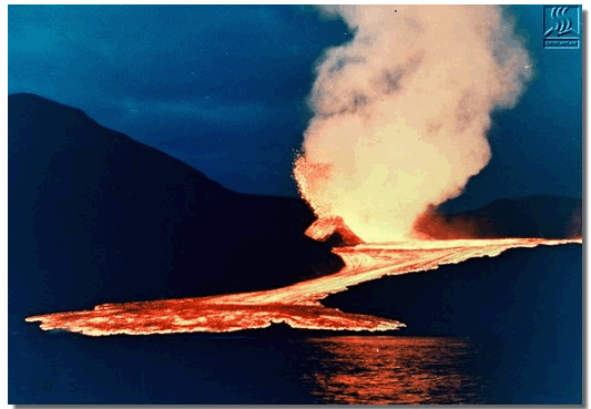 Surtsey, fluxo de lava